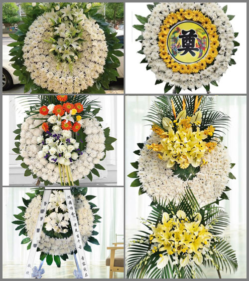 湖北黄冈市黄梅县新开镇袁李村花圈速递